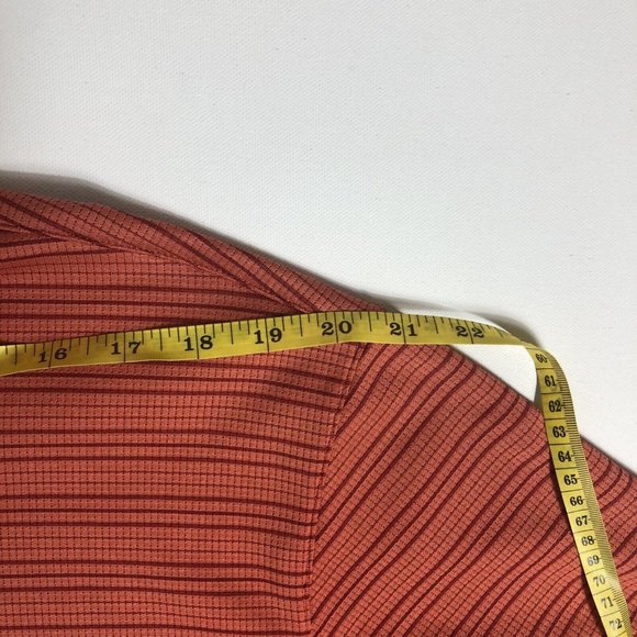 Nike Golf Dry Fit Large Red Striped Short Sleeve Men's Polo Shirt H103 - Picture 6 of 7